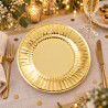 Piatti di carta oro 27 cm - 8 pz