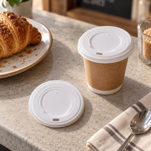 Coperchi con foro per bicchieri da caffè 90 ml Ø 5,4 cm - 50 pz