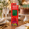 Candeline lunghe verdi 17 cm - 24 pz