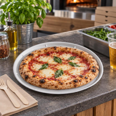 Piatti pizza compostabili in polpa di cellulosa Ø 32 cm - 25 pz