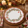 Piatti di carta natalizi Christmas Vintage 27 cm - 8 pz