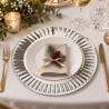 Sottopiatti in cartoncino argento 33 cm - 6 pz
