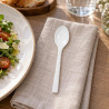 Cucchiai di plastica riutilizzabili bianchi - 100 pz