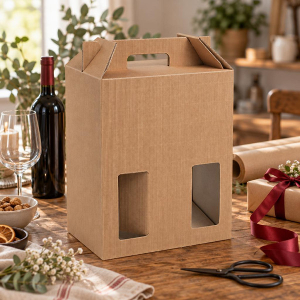 Scatola porta bottiglie in cartoncino 6 posti cannetè