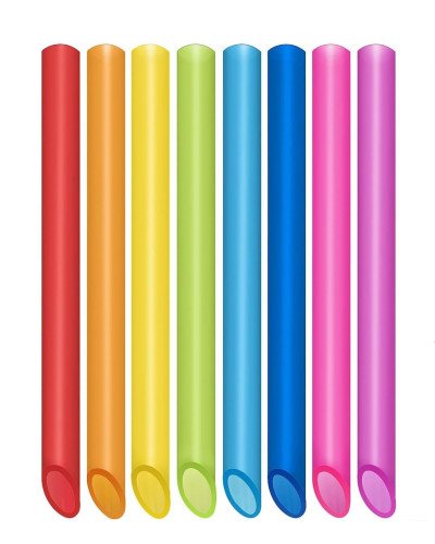 Cannucce "Bubble Tea" colori assortiti 20cm - 100pz