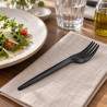 Forchette compostabili in bioplastica nere 16 cm - 100 pz
