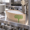 Bustine da cuoco in carta avana con stampa albero Natura 28x8 cm monouso Leone - 100 pz