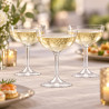 Coppe champagne in plastica trasparente 205 ml senza gambo - 20 pz