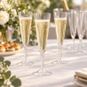 Gambi trasparenti per flute, calici e coppe champagne in plastica - 20 pz