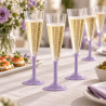 Gambi lilla per flute, calici e coppe champagne in plastica - 20 pz