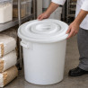 Coperchio per bidone alimentare da 50 litri in PP bianco Ø 47 cm Mobil Plastic