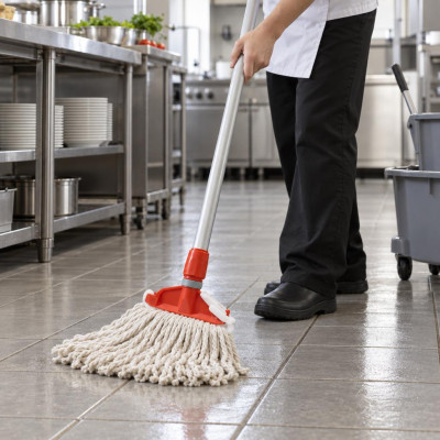 Pinza in plastica rossa per mop VDM