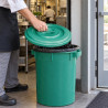 Coperchio verde per bidone industriale da 35 litri in PP Ø 40 cm Mobil Plastic