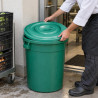 Coperchio verde per bidone industriale da 75 litri in PP Ø 51 cm Mobil Plastic
