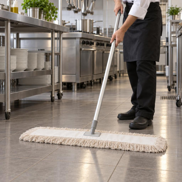 Frangia per polvere in cotone 80 cm con tasche per telaio pieghevole VDM