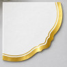 Tovaglioli di carta Bianco bordo Oro 33x33 cm - 16 pz
