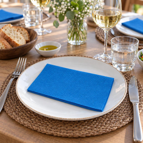 Tovaglioli di carta 33x33 cm blu genziana The Smart Table - 50 pz