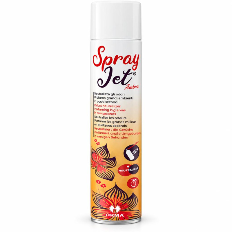Deodorante spray per ambienti Orma Spray Jet Ambra 750 ml neutralizza odori a grande gittata per bagni, locali e hotel
