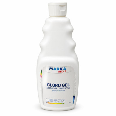 Detergente gel al cloro attivo Marka Red's Cloro Gel 1 litro igienizzante sbiancante per cucina e bagno