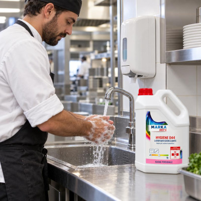 Sapone lavamani igienizzante Marka Red's Hygiene 044 tanica 5 litri senza colore per ambienti alimentari HACCP