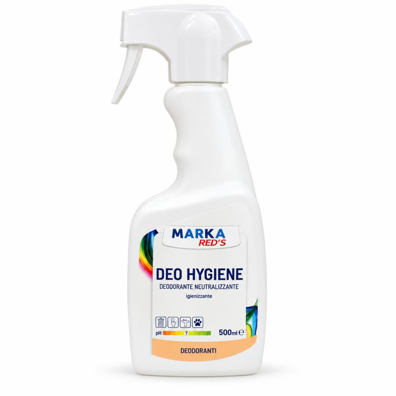 Deodorante igienizzante neutralizzante Marka Red's Deo Hygiene 500 ml spray per toilette, locali rifiuti e cassonetti