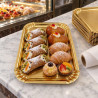 Vassoi oro rettangolari in cartone per pasticceria con bordino, dal N.2 al N.10, confezione da 10 kg Del Pin