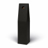 Scatola porta bottiglie in cartoncino 1 posto liscio nero senza finestra 9 x 9 x 38 cm FAG