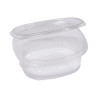 Vaschette ovali in plastica PET 500 ml con coperchio incernierato Cuki G1-500 - 50 pz