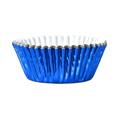 Pirottini per cupcake e muffin metallizzati blu PME - 30 pz