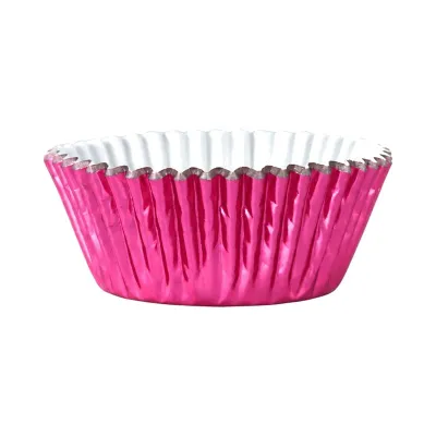 Pirottini per cupcake e muffin metallizzati rosa PME - 30 pz