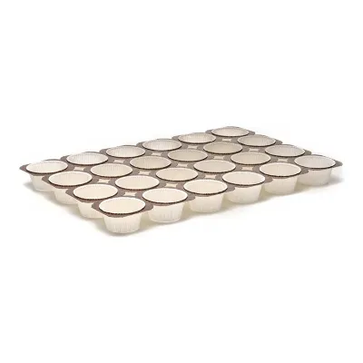 Teglie per muffin in cartoncino con 24 pirottini Novacart NTS 2 oz, base Ø 5 cm h 3,6 cm, da forno - 12 teglie, 288 pirottini