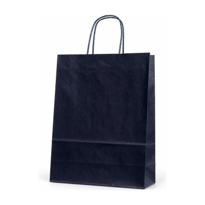 Shopper regalo in carta sealing blu notte o bordeaux con maniglie ritorte, varie misure Carpad
