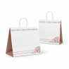 Shopper regalo Capri bianca con decori dorati e maniglie ritorte bianche 27+17x29 cm Carpad