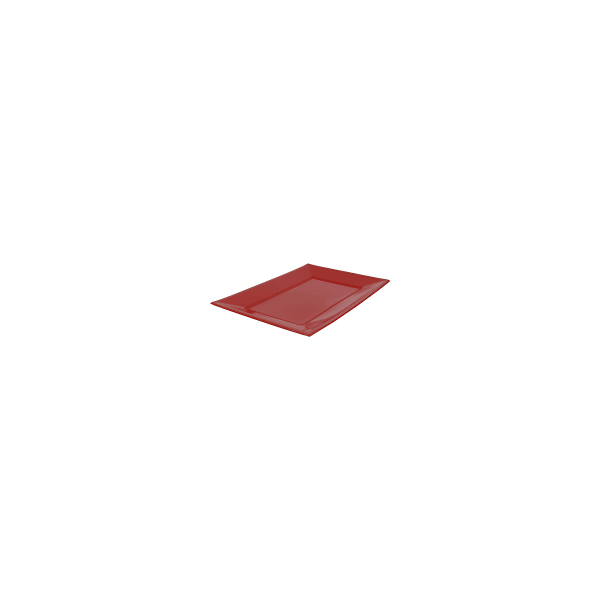 Piatto Piano Rettangolare Riutilizzabile Rosso - 6pz