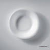 Piatto fondo riutilizzabile bianco round