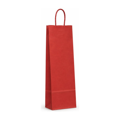 Busta portabottiglie in carta sealing colorata con maniglie ritorte 14+8,5x39,5 cm Carpad