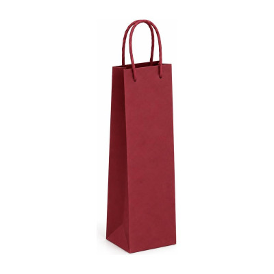 Busta portabottiglie in carta 16+7x39 cm con maniglia ritorta, 8 colori, per 1 bottiglia