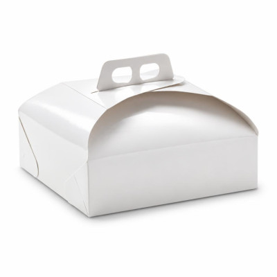 Scatole portatorta in cartoncino con maniglia quadrate - varie misure