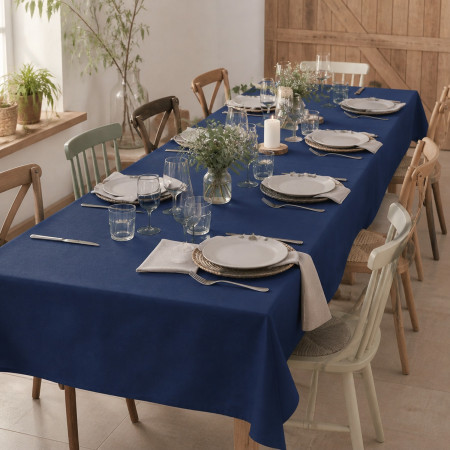 Tovaglia in TNT blu 140x240 cm Linea Superior per tavolate e catering