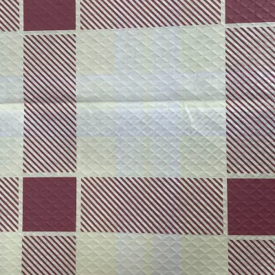 Tovaglie di carta a quadretti champagne 100x100 cm - 50 pz