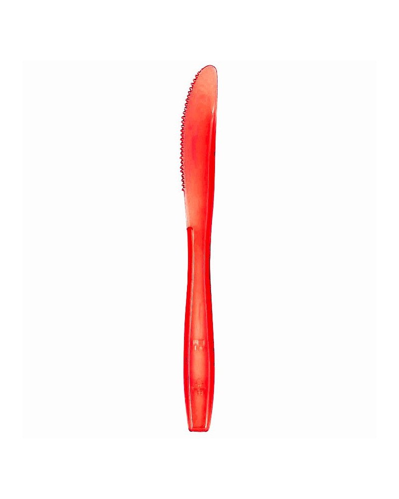 Coltello Luxury Rosso Trasparente 180mm in PS - 50pz