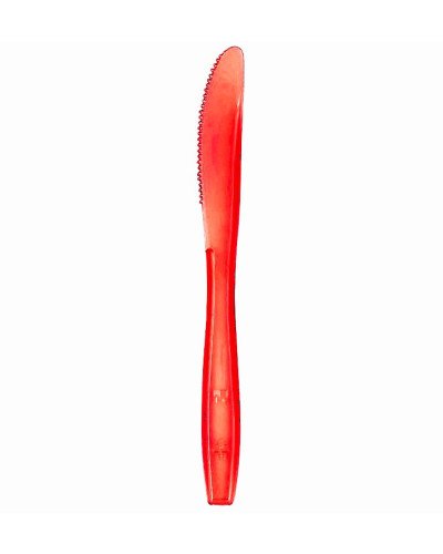 Coltello Luxury Rosso Trasparente 180mm in PS - 50pz