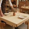 Tovaglie in TNT crema 100x100 cm Linea Superior per ristoranti - 25 pz