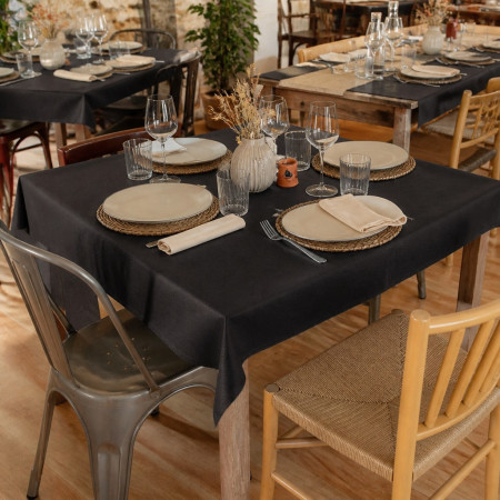 Tovaglie in TNT nere 100x100 cm Linea Superior per ristoranti - 25 pz