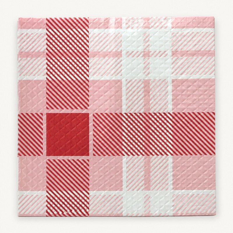 Tovaglie di carta a quadretti Risto-Scozzese rosse 100x100 cm - 50 pz