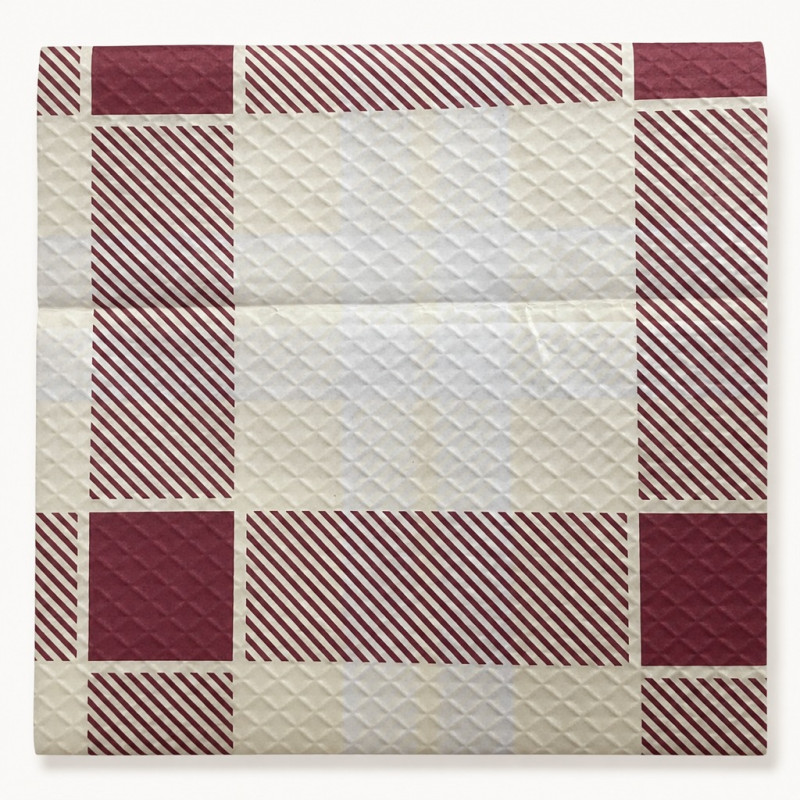 Tovaglie di carta a quadretti Risto-Scozzese champagne 100x100 cm - 50 pz