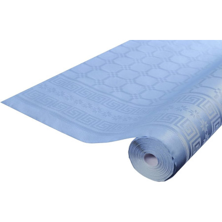 Tovaglia di carta in rotolo azzurra damascata 7 m
