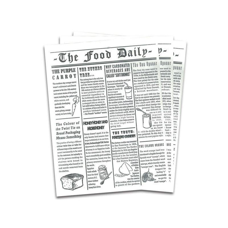 Tovagliette americane antigrasso Daily Newspaper 30x40 cm - 500 pz