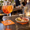 Tovaglioli di carta cocktail 24x24 cm doppio velo arancio - 100 pz