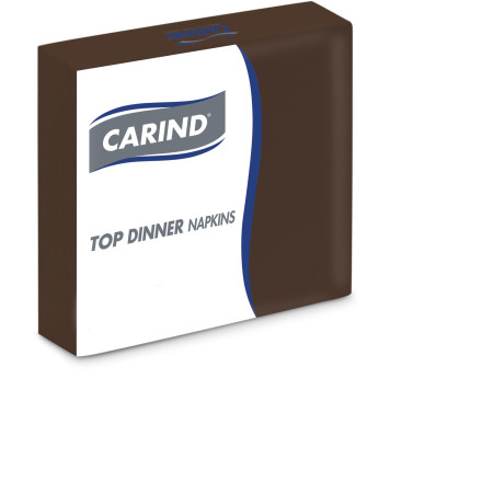Tovaglioli di carta 38x38 cm doppio velo marroni - 40 pz